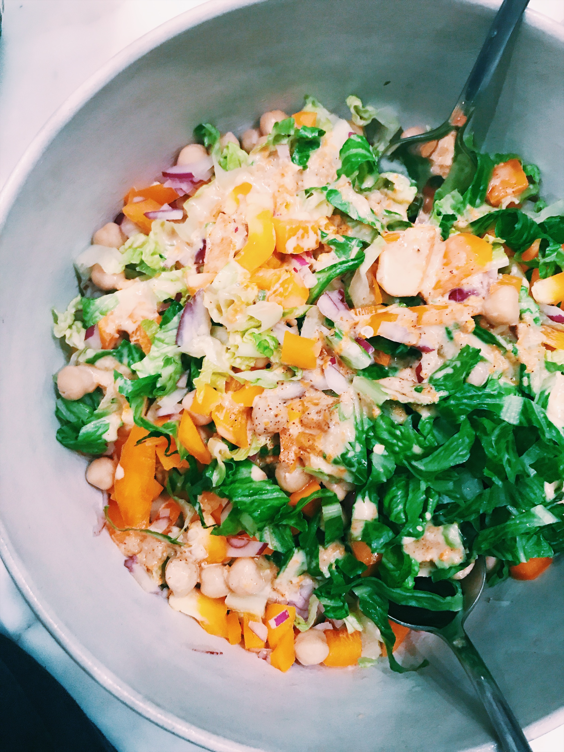 Mexican Salad with Honey Lime Crema Dressing Bonberi