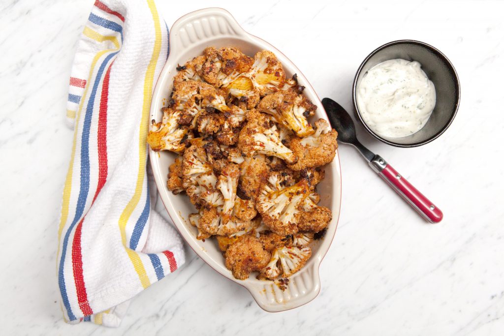 BUFFALO CAULIFLOWER BITES WITH RANCH DRESSING Bonberi